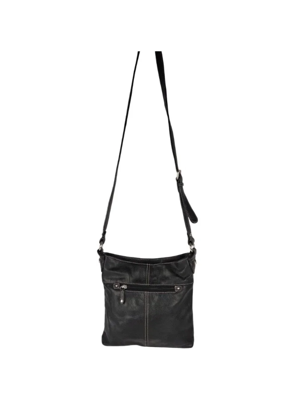 Tignanello Multi Pocket Organizer Crosssbody Bag Black Leather 10